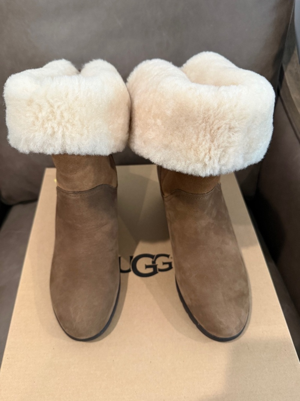 UGG EDELINA Suede Wedge Boots